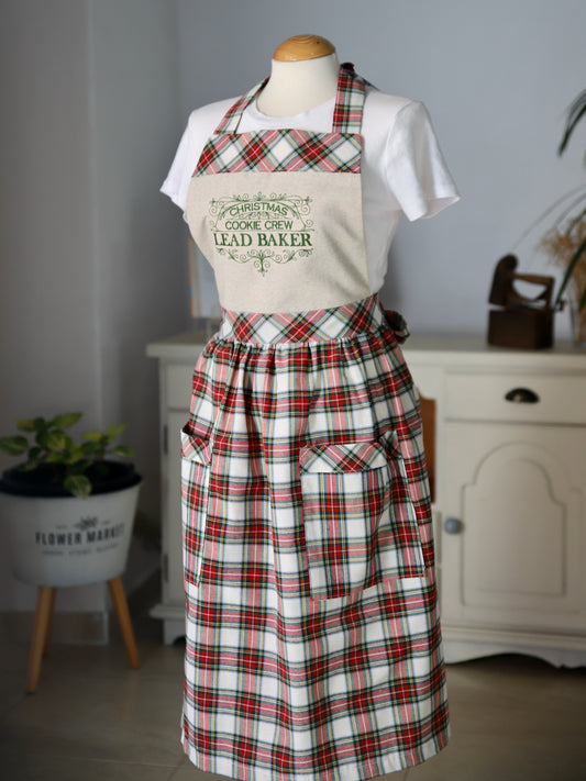 Delantal de Navidad escocés