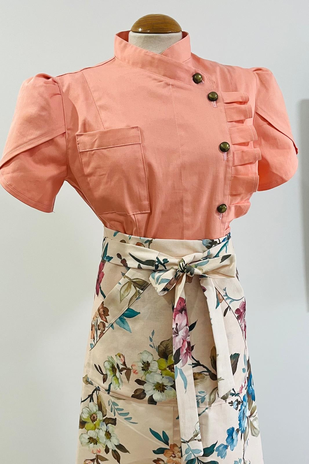 Conjunto Chaquetilla Nélida + Delantal Floral